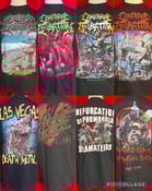 Image of Officially Licensed Cerebral Incubation Comprehensive Discography Cover Art Shirts!!!