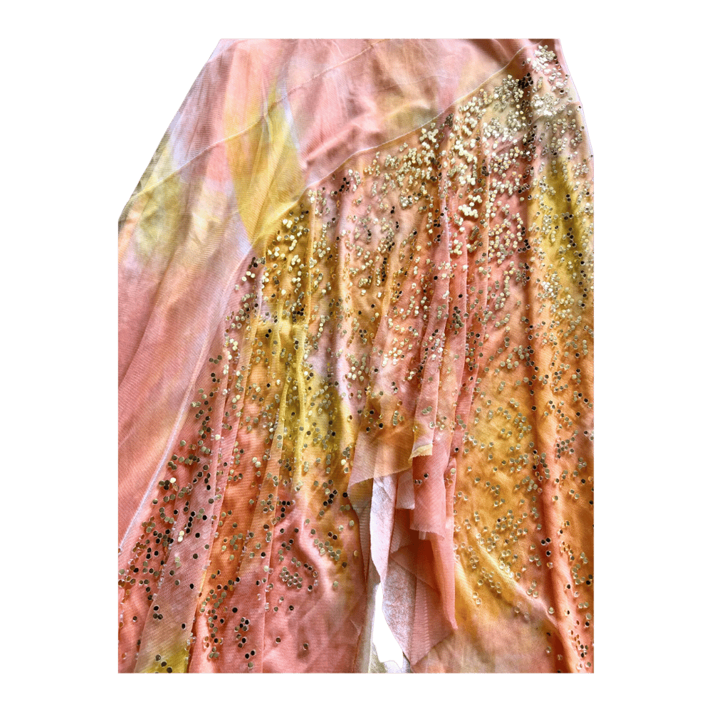 Image of ORANGE EMBELLISHED MESH FAIRY SKIRT