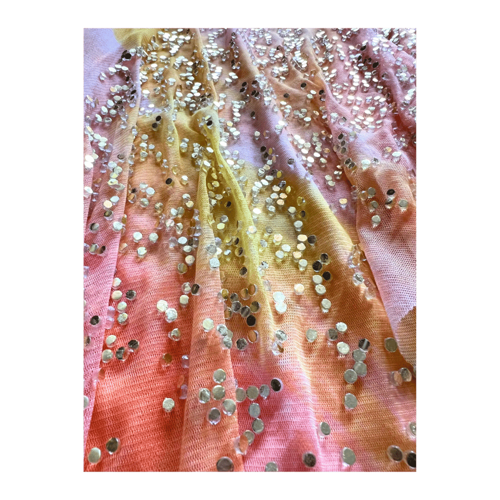 Image of ORANGE EMBELLISHED MESH FAIRY SKIRT