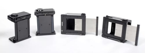 Image of Bronica ETRS 6X4.5 medium format camera w/ 75mm EII lens + AE II Prism + 2 backs #4254