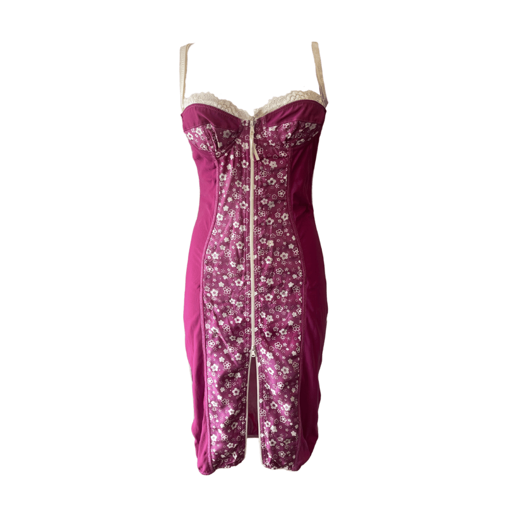 Image of DOLCE & GABBANA FUCHSIA ZIPPER DRESS