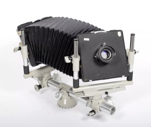 Image of Linhof Kardan Color 45 S 4X5 camera w/ 150mm MC Lens + film + holders #4248