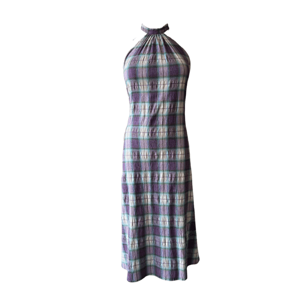 Image of DIESEL PLAID HALTER DRESS