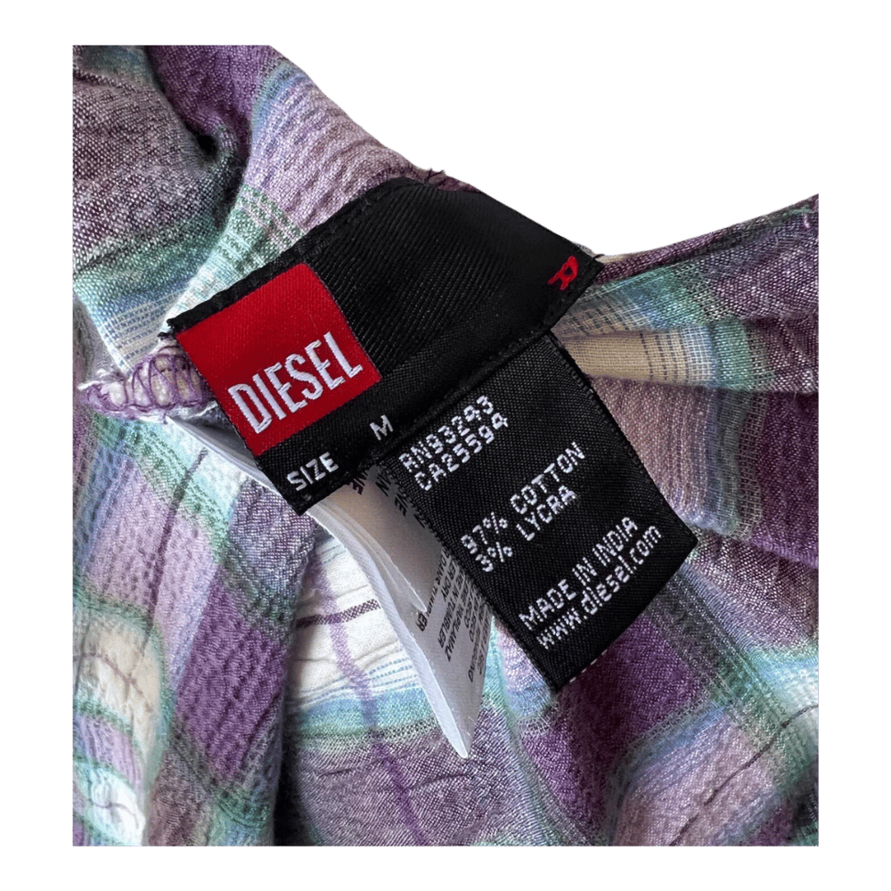 Image of DIESEL PLAID HALTER DRESS