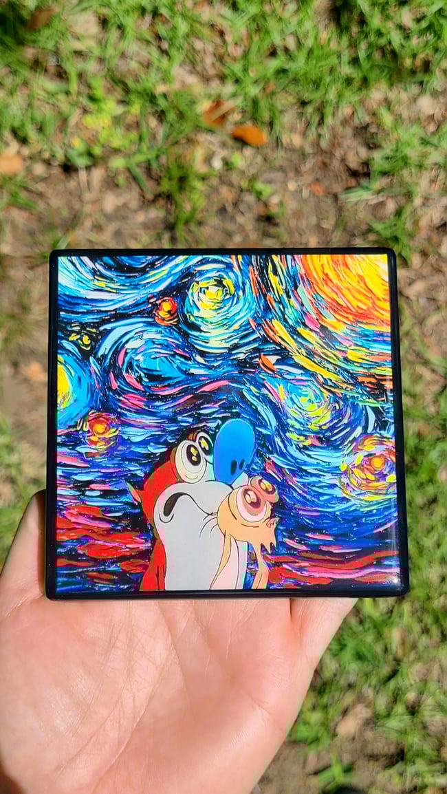 Ren & Stimpys "Starry Night" Craft Coaster