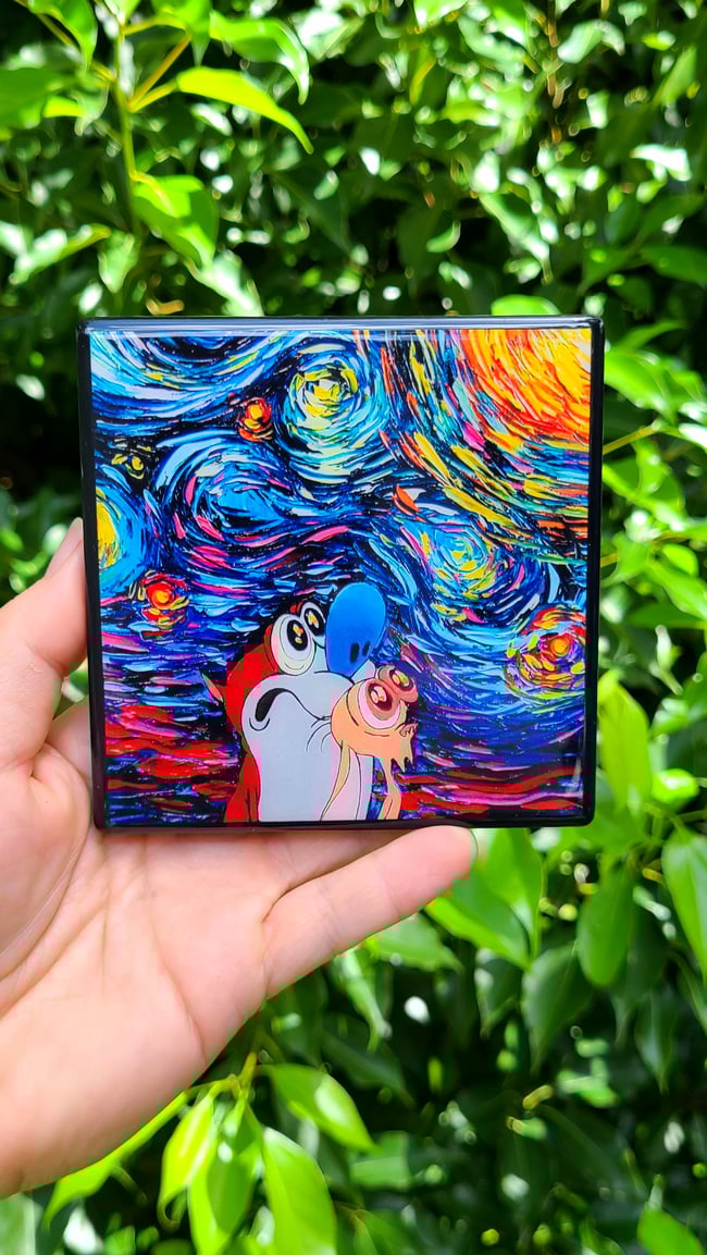 Ren & Stimpys "Starry Night" Craft Coaster