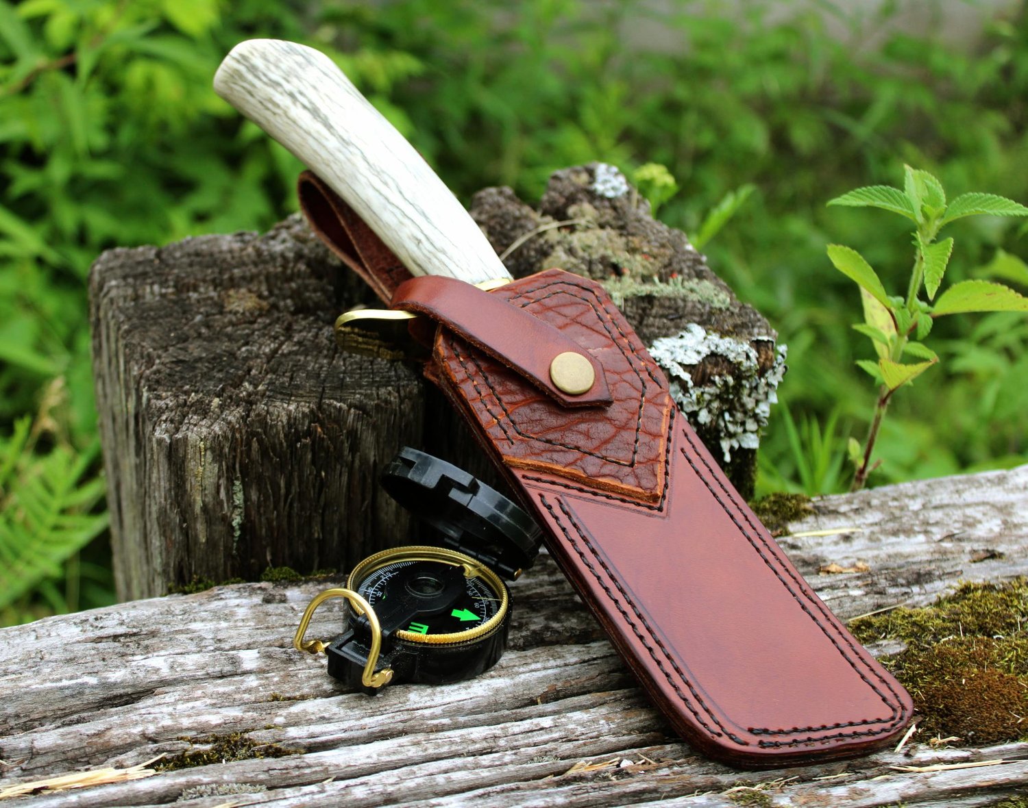 Image of Mosaic Damascus Japanese Tanto Knife