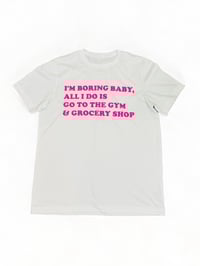Pink Letters Boring Baby T-Shirt 