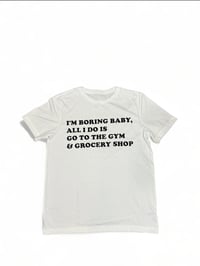Black Letters Boring Baby T-Shirt