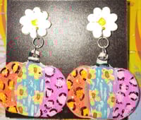 Image 2 of Handpainted pumpkin earrings