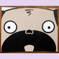 Image 1 of Pug Cards - silk screened