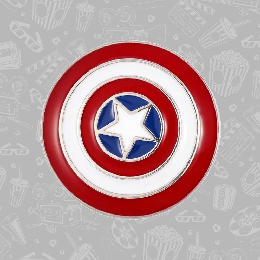 Cap Shield Enamel Pin