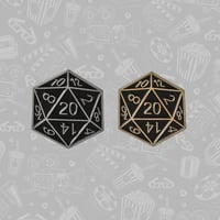 D20 Enamel Pin