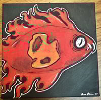 Red Fish Painting on Canvas