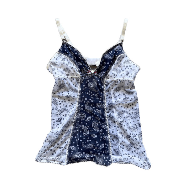 Image of DOLCE & GABBANA PAISLEY PRINT MESH TOP