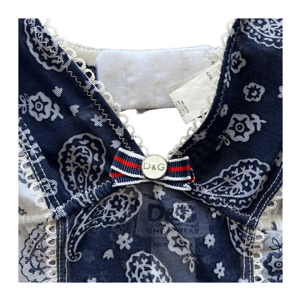 Image of DOLCE & GABBANA PAISLEY PRINT MESH TOP