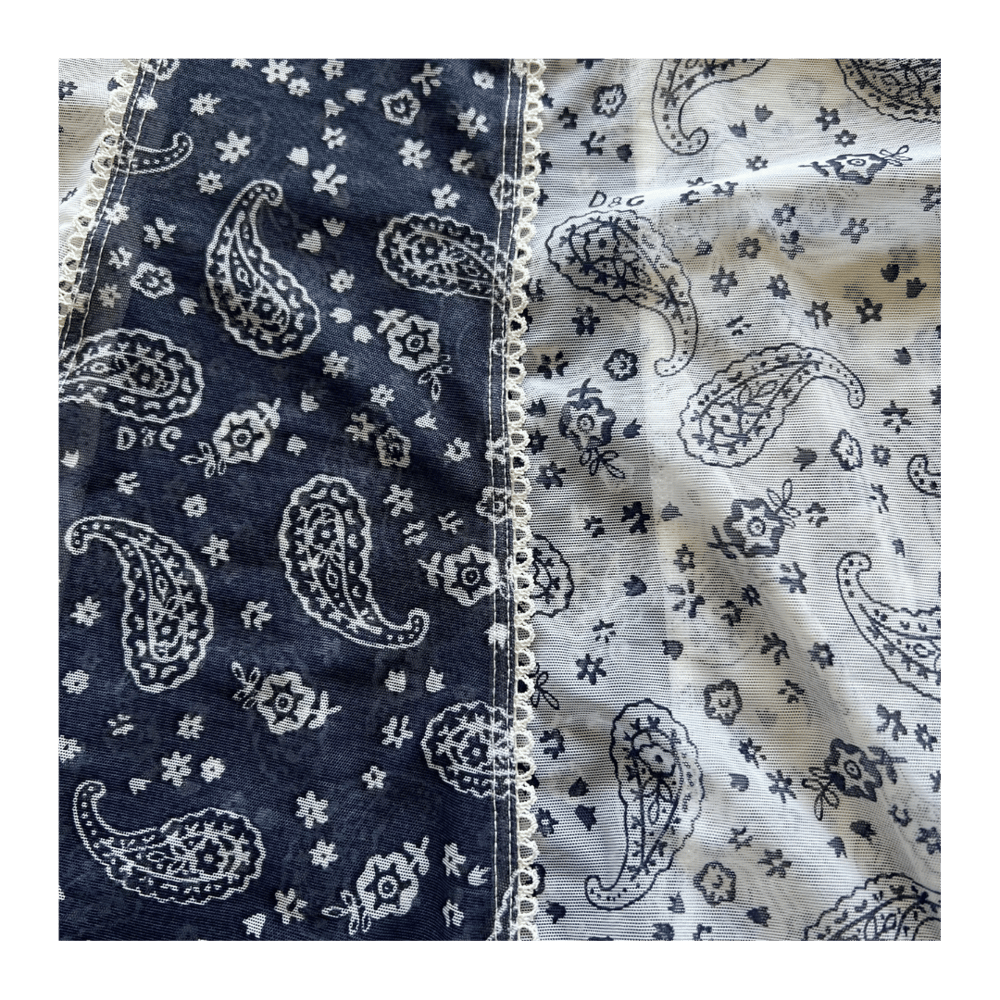 Image of DOLCE & GABBANA PAISLEY PRINT MESH TOP