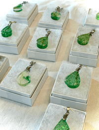Image 1 of Rose's Crafts - necklace pendant, green tones
