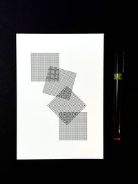 Image 3 of Moiré Study 01 — 5x7" pen plot