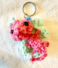 Image 1 of Rose's Crafts Crochet Fruit Dragon key chains