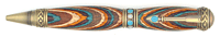 Southwest Twist Pen in Antique Brass and Jumbo Color Grain Southwest (A)