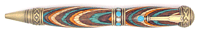 Southwest Twist Pen in Antique Brass and Jumbo Color Grain Southwest (B)