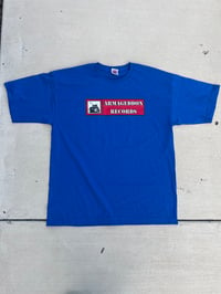 Image 3 of Red logo royal blue shirt “showcase”