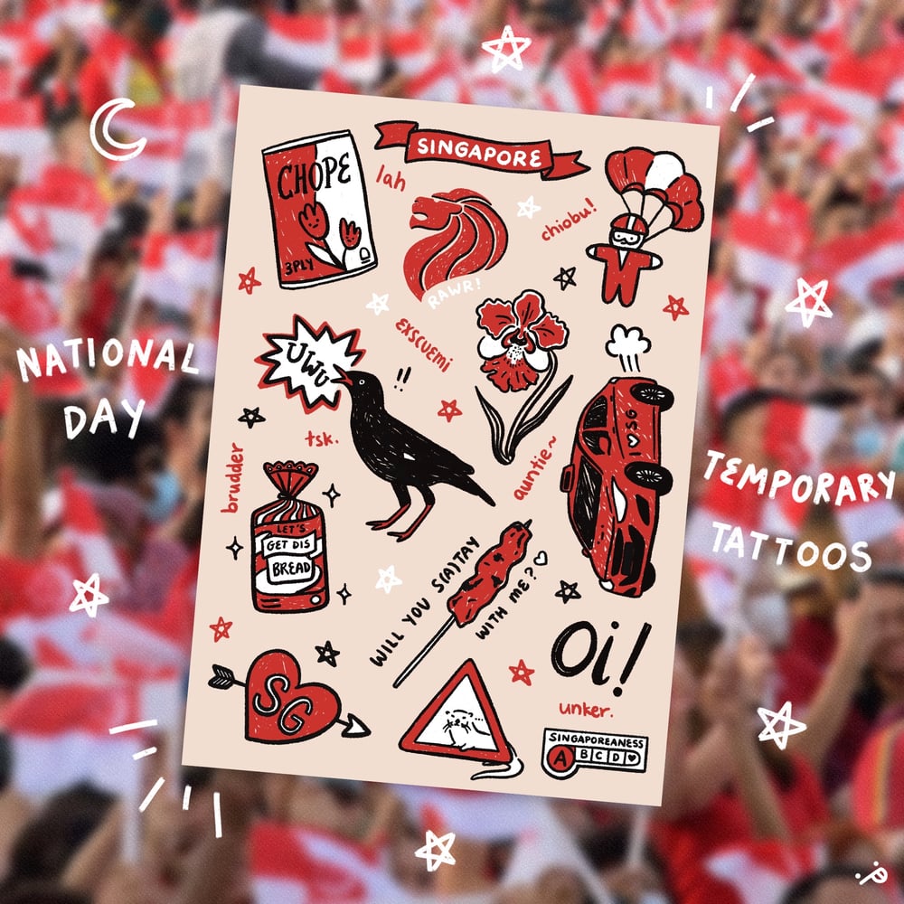 [National Day] Temporary Tattoos