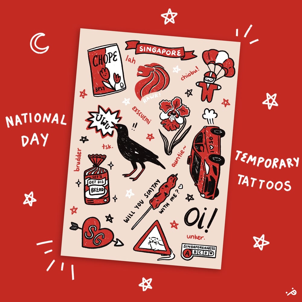 [National Day] Temporary Tattoos