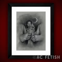 Footjob Original Framed Drawing