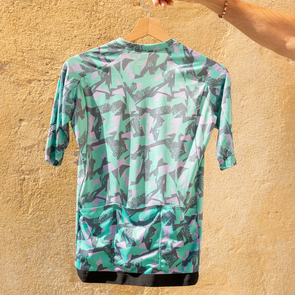 EOE Big Print Jersey Green/Purple