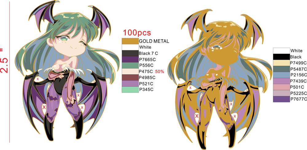 Image of Chibi Morrigan pin (pre Order)