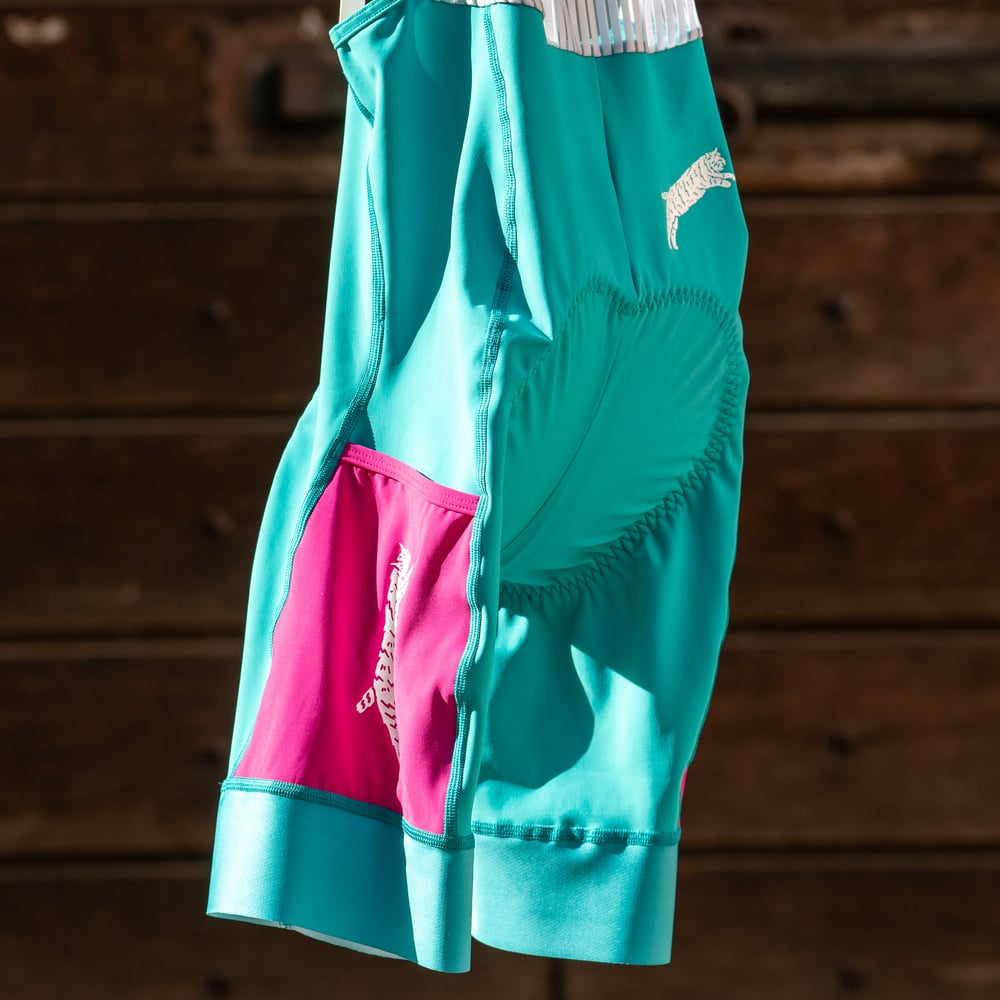 Womens Cargo über Pro Chubby Bobcat Bibs Teal