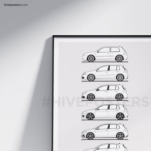 VW Golf R Generations Poster