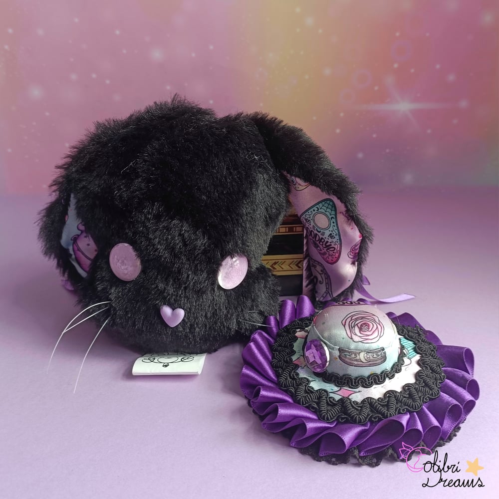 Image of Black rabbit lolita style cute fluffy