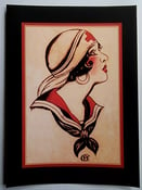 Image of antique ben corday red cross rose los angeles tattoo flash tattooing 9x12 giclee