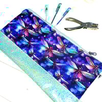 Image 1 of Aqua Dragonfly Pencil Case