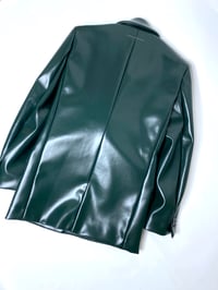 Image 8 of 🎀 FISHING CAPSULE 🎀 MM6 MAISON MARGIELA RUNWAY OILSKIN GREEN SUIT SHOULDER JACKET