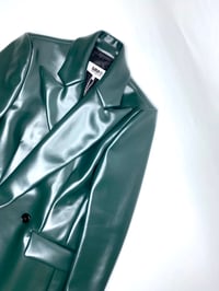 Image 9 of 🎀 FISHING CAPSULE 🎀 MM6 MAISON MARGIELA RUNWAY OILSKIN GREEN SUIT SHOULDER JACKET