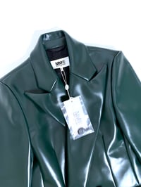 Image 10 of 🎀 FISHING CAPSULE 🎀 MM6 MAISON MARGIELA RUNWAY OILSKIN GREEN SUIT SHOULDER JACKET