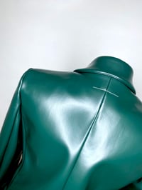 Image 7 of 🎀 FISHING CAPSULE 🎀 MM6 MAISON MARGIELA RUNWAY OILSKIN GREEN SUIT SHOULDER JACKET