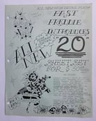 Image of original fast freddie fahs 1981 vintage tattoo flash machine card flyer 8.5x11