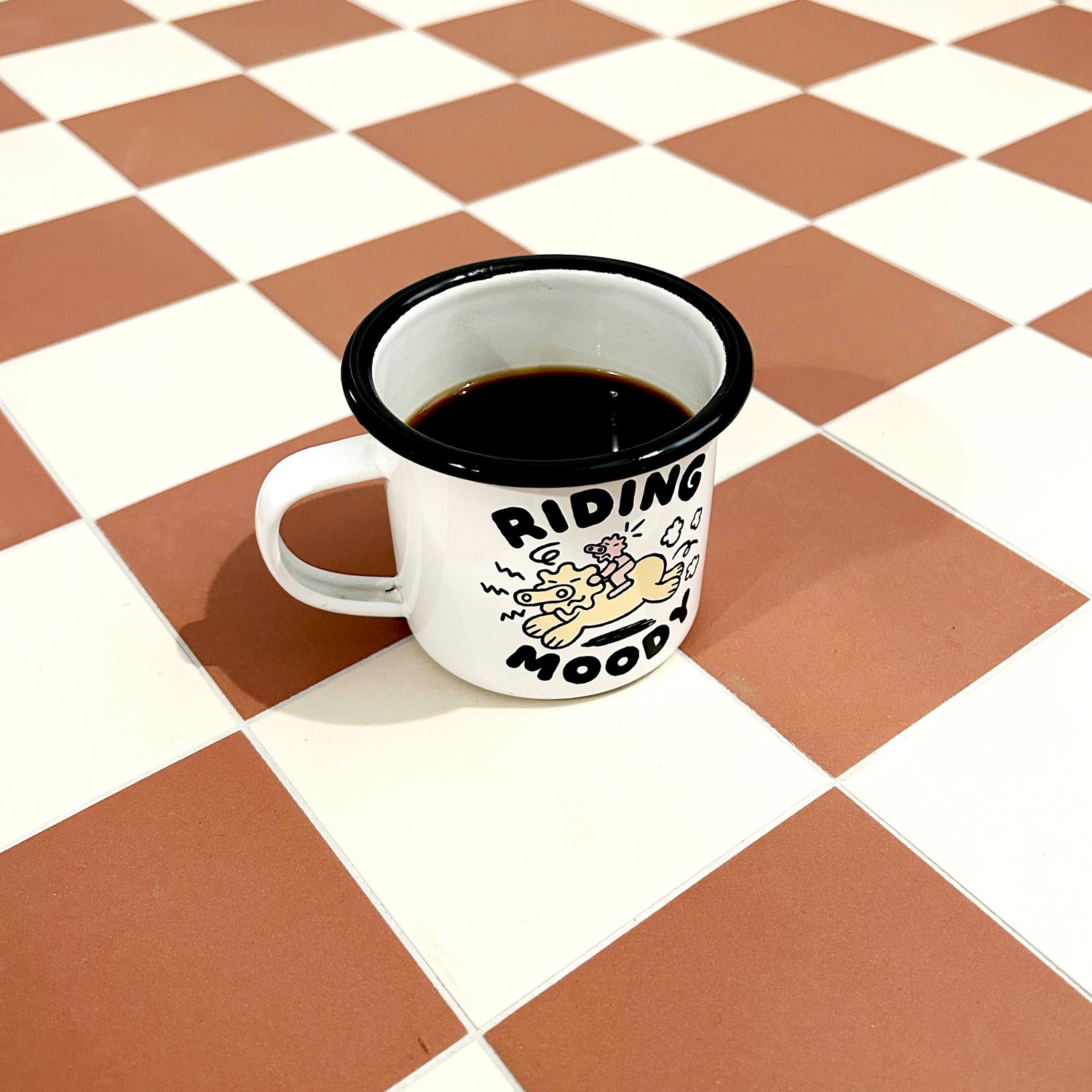 Image of Riding Moody Enamel Cup