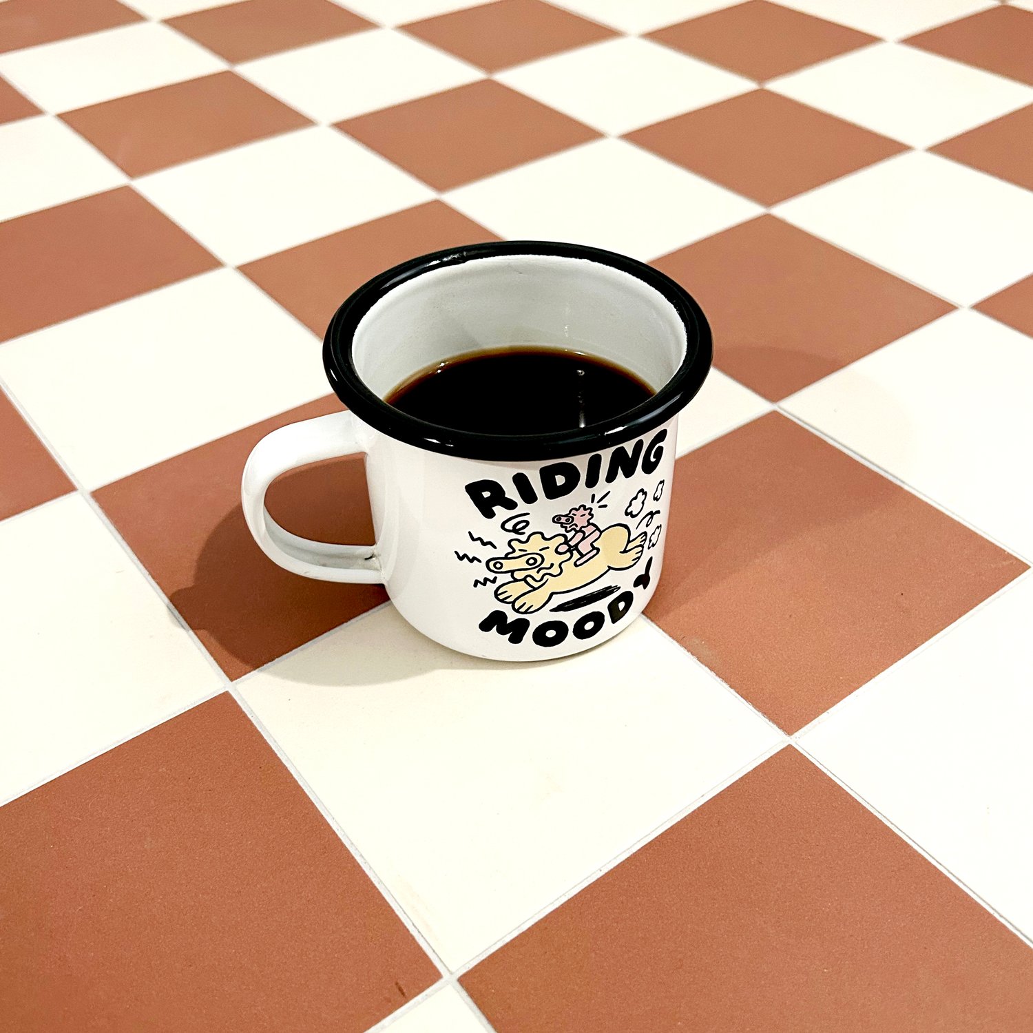 Image of Riding Moody Enamel Cup