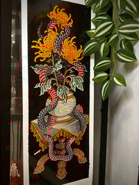 Image 4 of Chysanthemum flowers with snake 