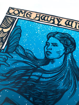 'The Mermaid of Zennor' linocut print 