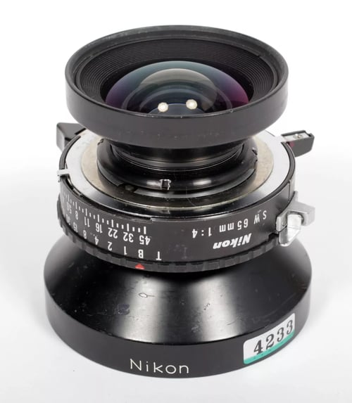 Image of Nikon Nikkor W 65mm F4 lens in Copal #0 shutter #4233