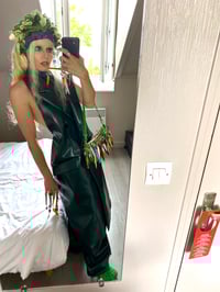 Image 17 of 🎀 FISHING CAPSULE 🎀 MM6 MAISON MARGIELA RUNWAY OILSKEEN GREEN OPEN BACK DRESS