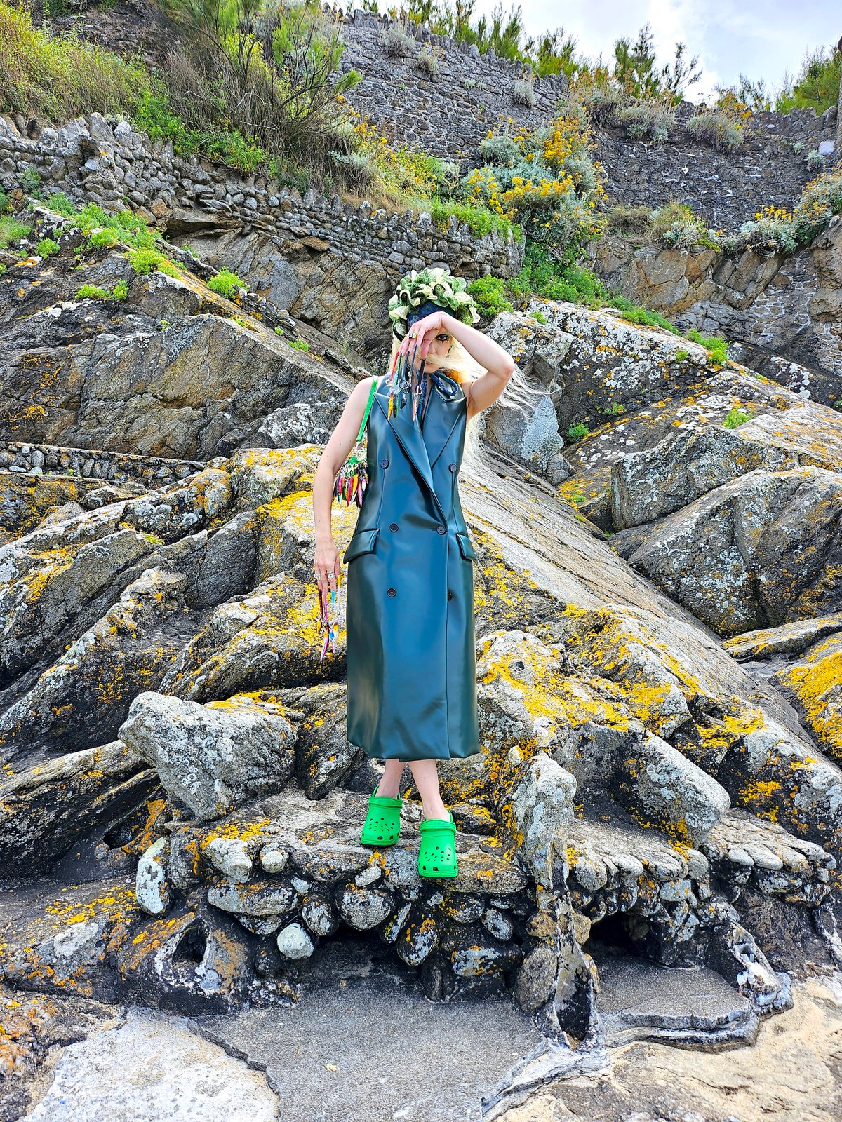 🎀 FISHING CAPSULE 🎀 MM6 MAISON MARGIELA RUNWAY OILSKEEN GREEN