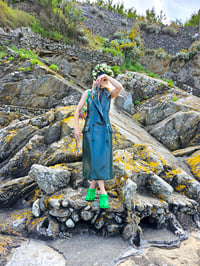 Image 15 of 🎀 FISHING CAPSULE 🎀 MM6 MAISON MARGIELA RUNWAY OILSKEEN GREEN OPEN BACK DRESS